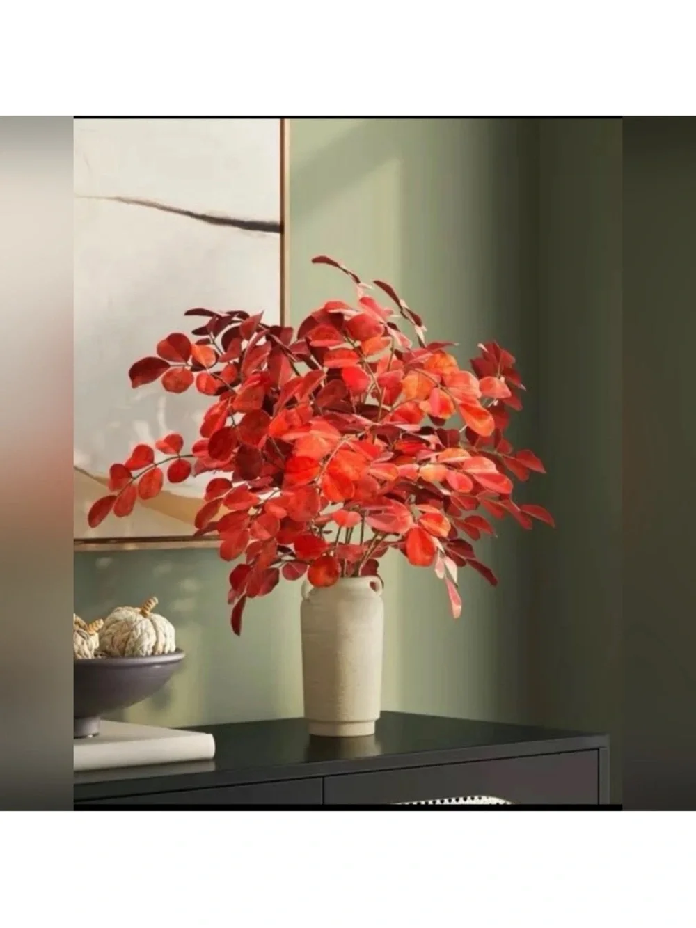 Threshold Red Faux Eucalyptus Bouquet